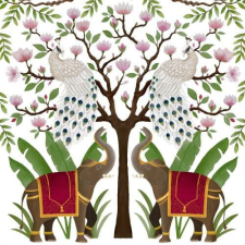 PPD Elephants & Peacocks papírszalvéta 33x33cm, 20db-os papírárú, csomagoló és tárolóeszköz