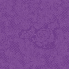 PPD Lace Embossed purple dombornyomott papírszalvéta 25x25cm,15db-os konyhai eszköz