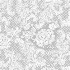 PPD Lace Royal silver white dombornyomott papírszalvéta 33x33cm,15db-os konyhai eszköz
