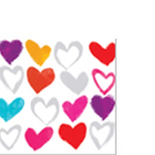 PPD Paper Hearts papírszalvéta 25x25cm,20db-os konyhai eszköz