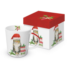 PPD Porcelánbögre 0,35l, dobozban, Christmas Kitty bögrék, csészék