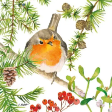 PPD Robin in Tree papírszalvéta 33x33cm, 20 db-os konyhai eszköz