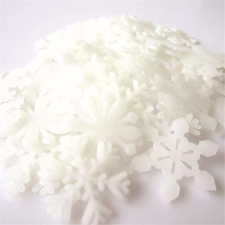 Practico Foszforeszkáló hópehely fehér tapéta, díszléc és más dekoráció
