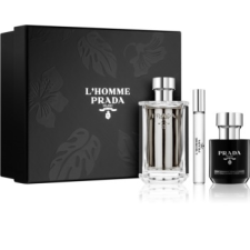 Prada L'Homme, SET: edt 100ml +10ml + 100ml Krémtusfürdő kozmetikai ajándékcsomag