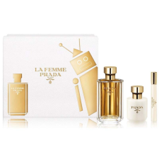 Prada La Femme Ajándékszett, Eau de Parfum 100ml + Eau de Parfum (roll on) 10ml + Body Milk 100ml, női kozmetikai ajándékcsomag