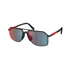Prada Linea Rossa PSB51S 1BO08F Matte Black Dark Grey Mirror Blue/Red napszemüveg