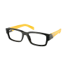 Prada PR 07ZV 19D1O1 Black/Yellow Marble Demo Lens szemüveg