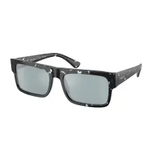 Prada PR A10S 15O01A Havana Black Transparent Light Blue Mirror Silver napszemüveg
