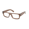 Prada PR D06V 28I1O1 Brown Transparent Demo Lens szemüveg