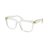 Prada PRA19V 14R1O1 Transparent Mint Demo Lens szemüveg