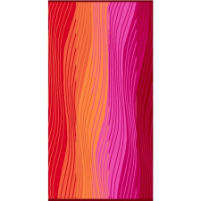 Praktik Statico Strandtörölköző, piros, 90×160 cm lakástextília