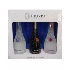 Pravda Sampler Pack vodka 3x0,2l Luxury, Espresso, Raspberry DRS DD vodka