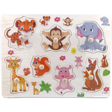 PRC Fogantyús fa puzzle, fogós puzzle, kirakó 30x23 cm - Állatos Nr2 puzzle, kirakós