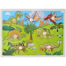 PRC Fogantyús fa puzzle, fogós puzzle, kirakó 30x23 cm - Dínók Nr2 puzzle, kirakós