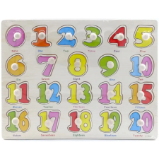 PRC Fogantyús fa puzzle, fogós puzzle, kirakó 30x23 cm - Számok Nr2 puzzle, kirakós