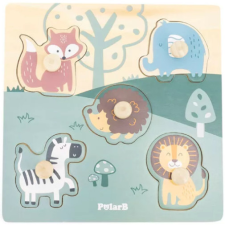 PRC Fogantyús fa puzzle, fogós puzzle, kirakó - Állatok PolarB puzzle, kirakós