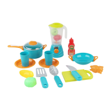 PRC Játék konyhai felszerelés, edény készlet kiegészítőkkel és turmixgép konyhakészlet