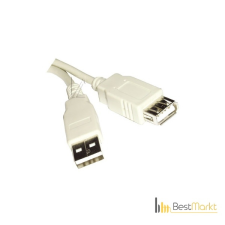 PRC USB 2.0 A-A 3m hosszabbító kábel (USB A/A-3M PM) kábel és adapter