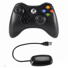 PRC vezeték nélküli Xbox 360/PC USB adapterrel fekete kontroller videójáték kiegészítő