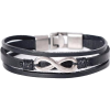 Predator Q1 bőr karkötő - végtelen fekete SLPG1588 - 18cm