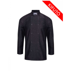 Premier Fekete, patentos, farmer szakácskabát - KIFUTÓ