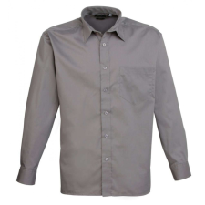 Premier Férfi ing Premier PR200 Men&#039;S Long Sleeve poplin Shirt -M/L, Dark Grey férfi ing