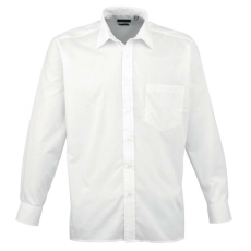 Premier Férfi ing Premier PR200 Men'S Long Sleeve poplin Shirt -M/L, White