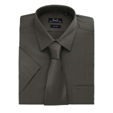Premier Férfi ing Premier PR202 Men&#039;S Short Sleeve poplin Shirt -2XL/3XL, Dark Grey férfi ing