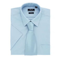 Premier Férfi ing Premier PR202 Men'S Short Sleeve poplin Shirt -4XL, Light Blue