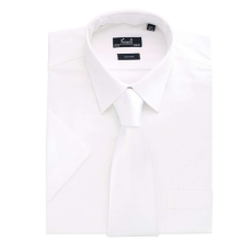 Premier Férfi ing Premier PR202 Men'S Short Sleeve poplin Shirt -4XL, White
