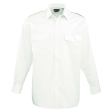 Premier Férfi ing Premier PR210 Men’S Long Sleeve pilot Shirt -2XL/3XL, White