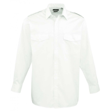 Premier Férfi ing Premier PR210 Men’S Long Sleeve pilot Shirt -M/L, White férfi ing