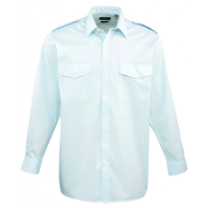 Premier Férfi ing Premier PR210 Men’S Long Sleeve pilot Shirt -S/M, Light Blue