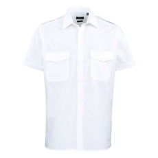 Premier Férfi ing Premier PR212 Men’S Short Sleeve pilot Shirt -L, White