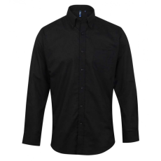 Premier Férfi ing Premier PR234 Men’S Long Sleeve Signature Oxford Shirt -2XL/3XL, Black