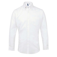 Premier Férfi ing Premier PR234 Men’S Long Sleeve Signature Oxford Shirt -2XL/3XL, White férfi ing