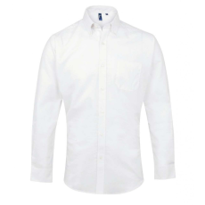 Premier Férfi ing Premier PR234 Men’S Long Sleeve Signature Oxford Shirt -L/XL, White