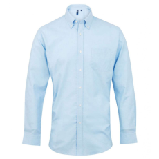 Premier Férfi ing Premier PR234 Men’S Long Sleeve Signature Oxford Shirt -M/L, Light Blue