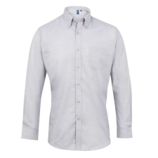 Premier Férfi ing Premier PR234 Men’S Long Sleeve Signature Oxford Shirt -XL/2XL, Silver férfi ing