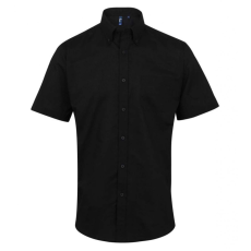 Premier Férfi ing Premier PR236 Men’S Short Sleeve Signature Oxford Shirt -L/XL, Black