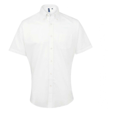 Premier Férfi ing Premier PR236 Men’S Short Sleeve Signature Oxford Shirt -S/M, White férfi ing