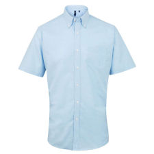 Premier Férfi ing Premier PR236 Men’S Short Sleeve Signature Oxford Shirt -XL/2XL, Light Blue férfi ing