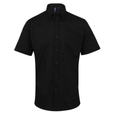 Premier Férfi ing Premier PR236 Men’S Short Sleeve Signature Oxford Shirt -XL, Black