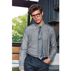 Premier Férfi ing Premier PR245 Men'S Cotton Slub Chambray Long Sleeve Shirt -S, Indigo