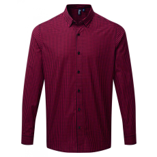 Premier Férfi ing Premier PR252 Maxton' Check Men'S Long Sleeve Shirt -S, Black/Red