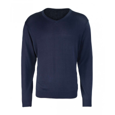 Premier Férfi Premier PR694 Men'S Knitted v-neck Sweater -2XL, Navy