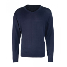 Premier Férfi Premier PR694 Men&#039;S Knitted v-neck Sweater -XXS, Navy férfi pulóver, kardigán