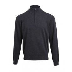 Premier Férfi Premier PR695 Men'S Quarter-Zip Knitted Sweater -3XL, Charcoal