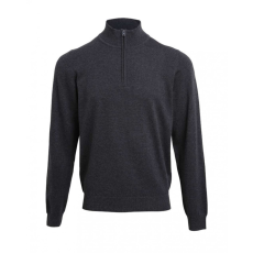 Premier Férfi Premier PR695 Men'S Quarter-Zip Knitted Sweater -4XL, Charcoal