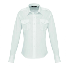 Premier Női blúz Premier PR310 Women'S Long Sleeve pilot Shirt -2XL, White